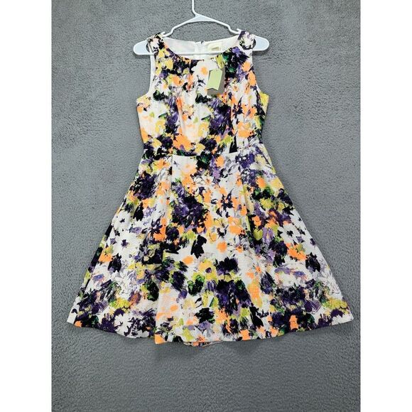 Maeve Dress Womens 4 Multi Floral Anthropologie Fit Flare Sleeveless‎ Ladies NEW - Picture 1 of 13